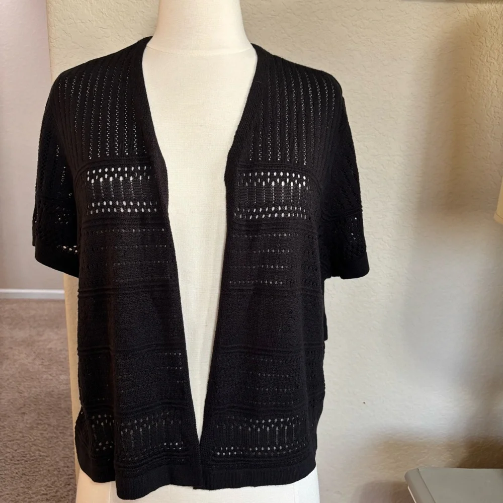 Lane Bryant open front lightweigy cardigan womens sz 18/20 short sleeves - Picture 1 of 6